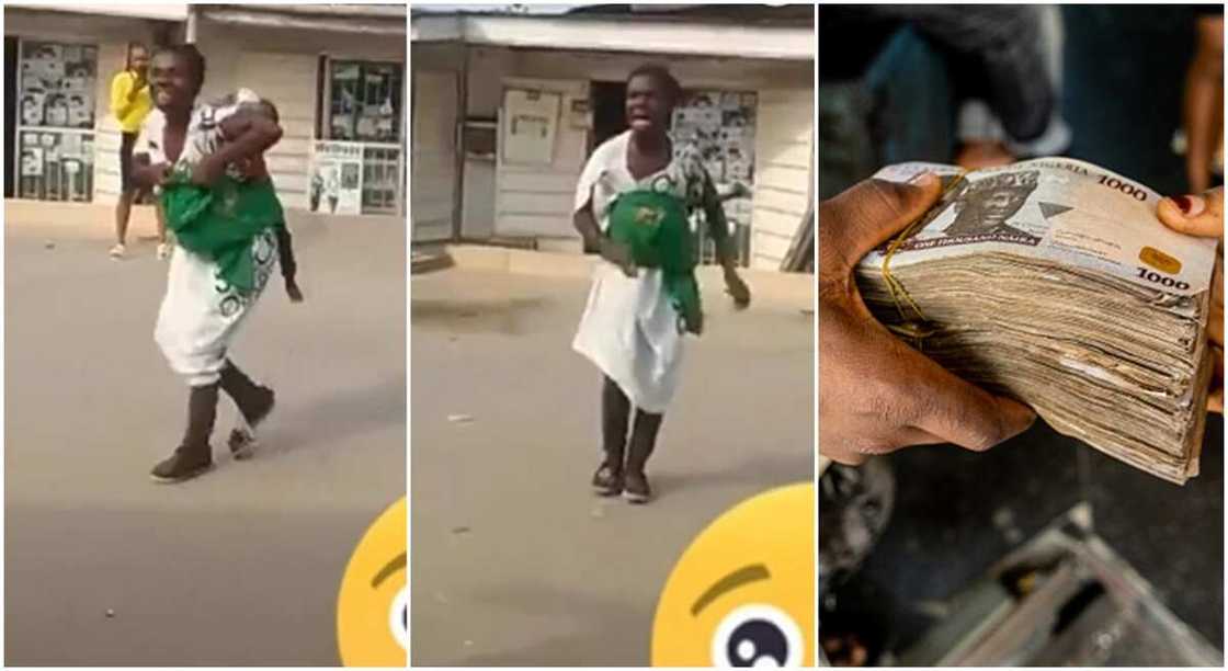 Phots of a nursing mum who is angry over naira scarcity. Phots of a nursing mum who is angry over naira scarcity.