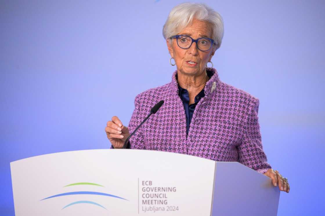 European Central Bank President Christine Lagarde, seen in Slovenia on October 17, 2024, warned the bank to be 'careful' about emerging currencies