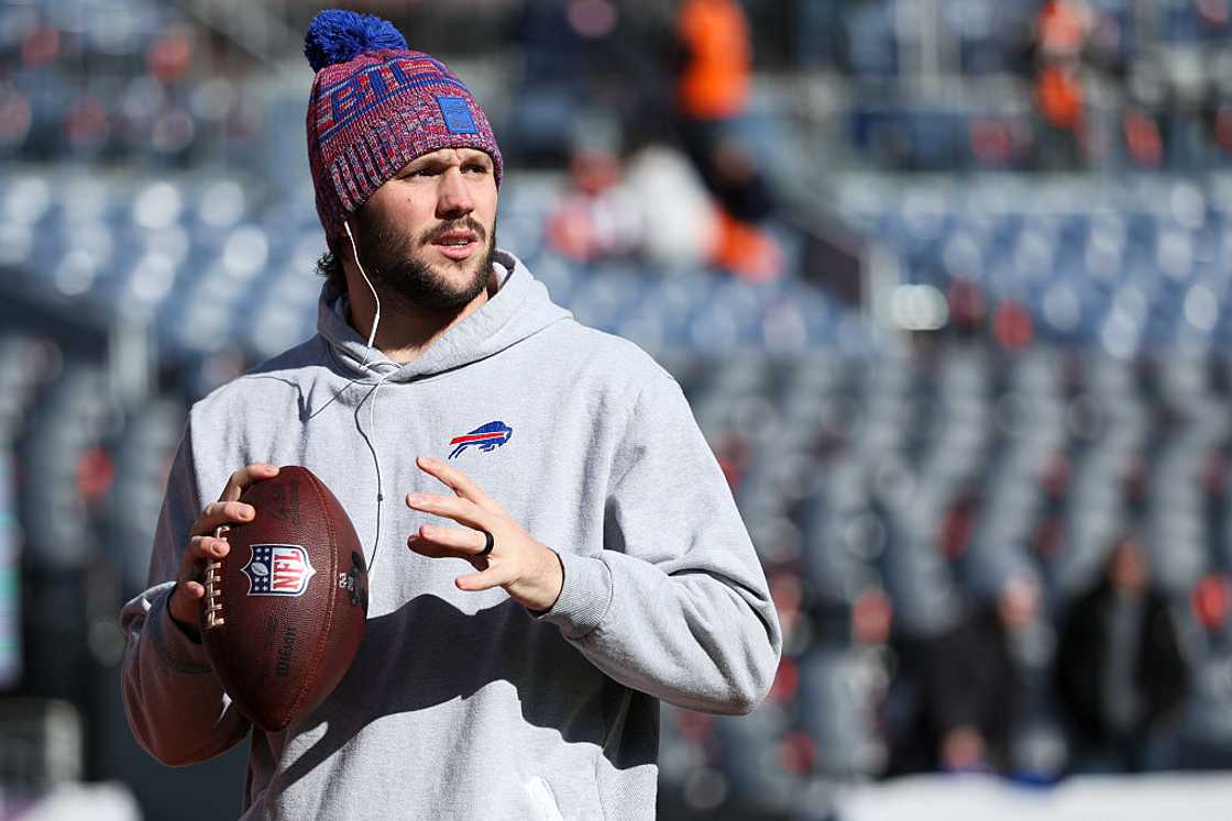 Josh Allen was up before a game