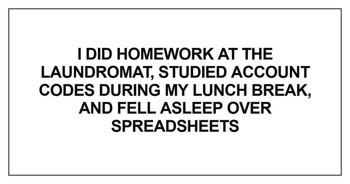 I did homework at the laundromat