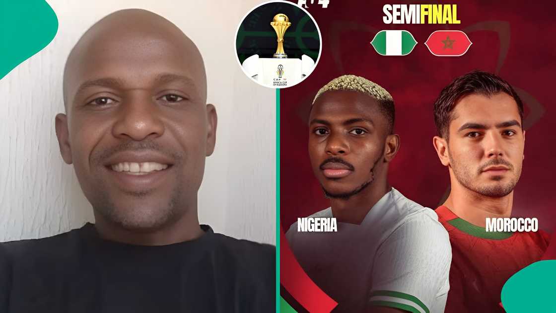 A man predicted Nigeria’s AFCON quarter-final win over Algeria and now claims Nigeria will beat Morocco 2–1 in the semi-final, sparking reactions online.