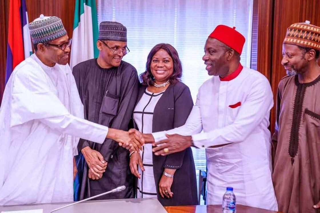 Buhari and Professor Soludo Buhari and Professor Soludo