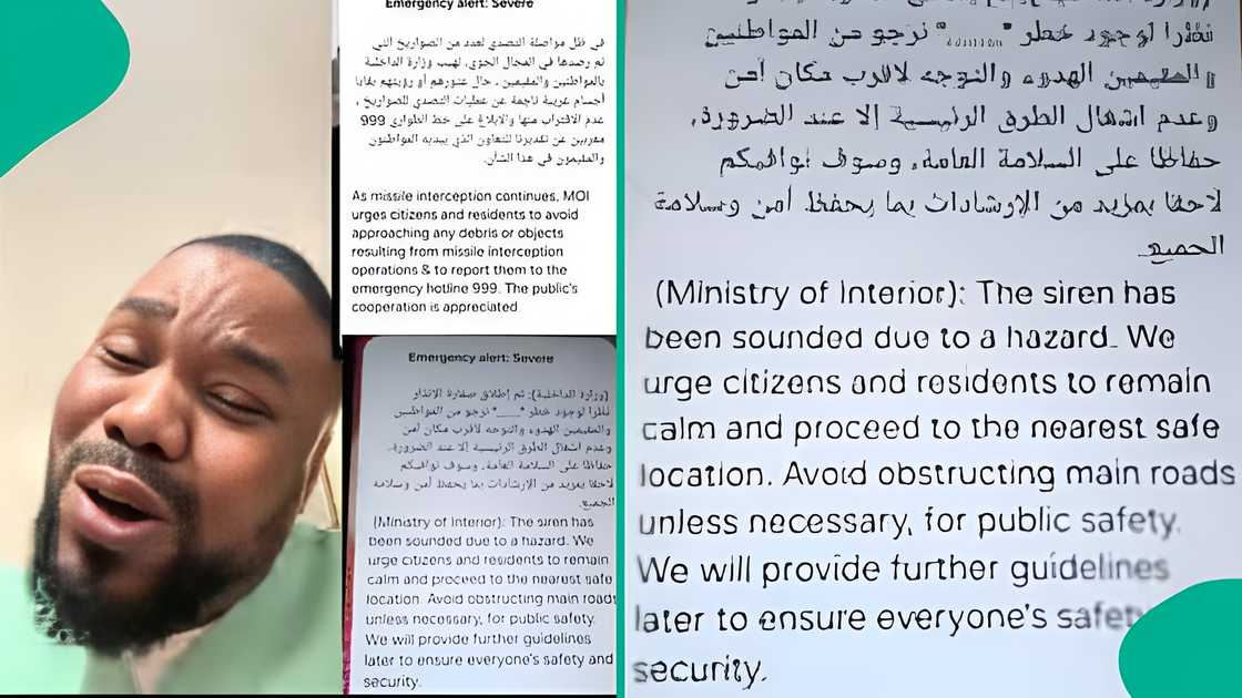 Nigerian man in Bahrain posts viral messages from the government amid escalating US–Iran war