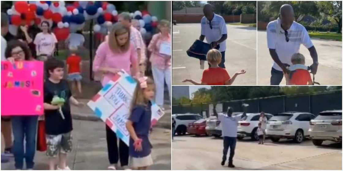 Mr James was given a farewell party Mr James was given a farewell party