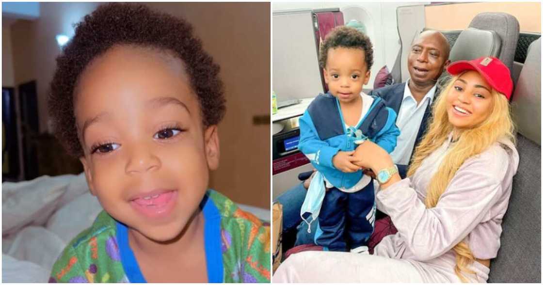Regina Daniels' son Munir singing ABC Regina Daniels' son Munir singing ABC