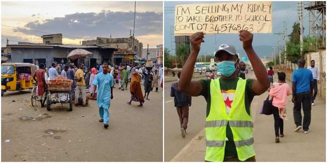 Wani mutumi na neman wanda zai siya kodarsa domin ya biya wa dan Uwansa kudin Jami'a