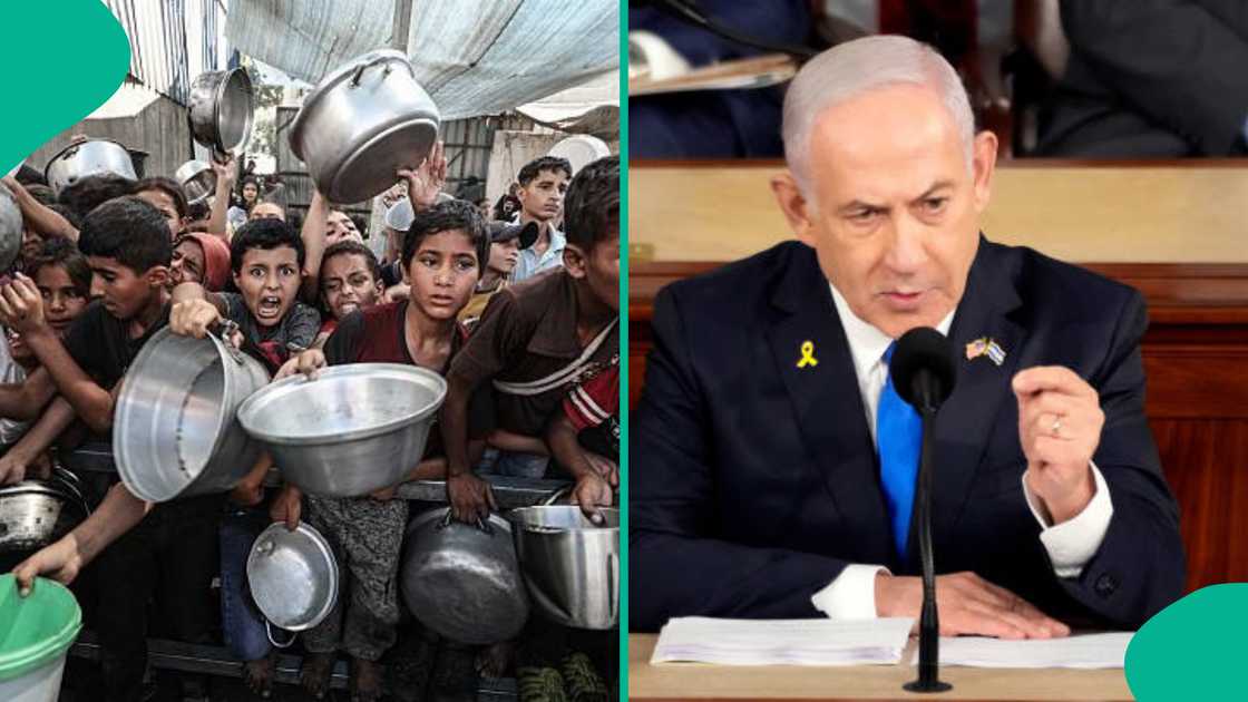 Yadda wasu Faladinawa ke fama da yunwa suna layin karbar abinci