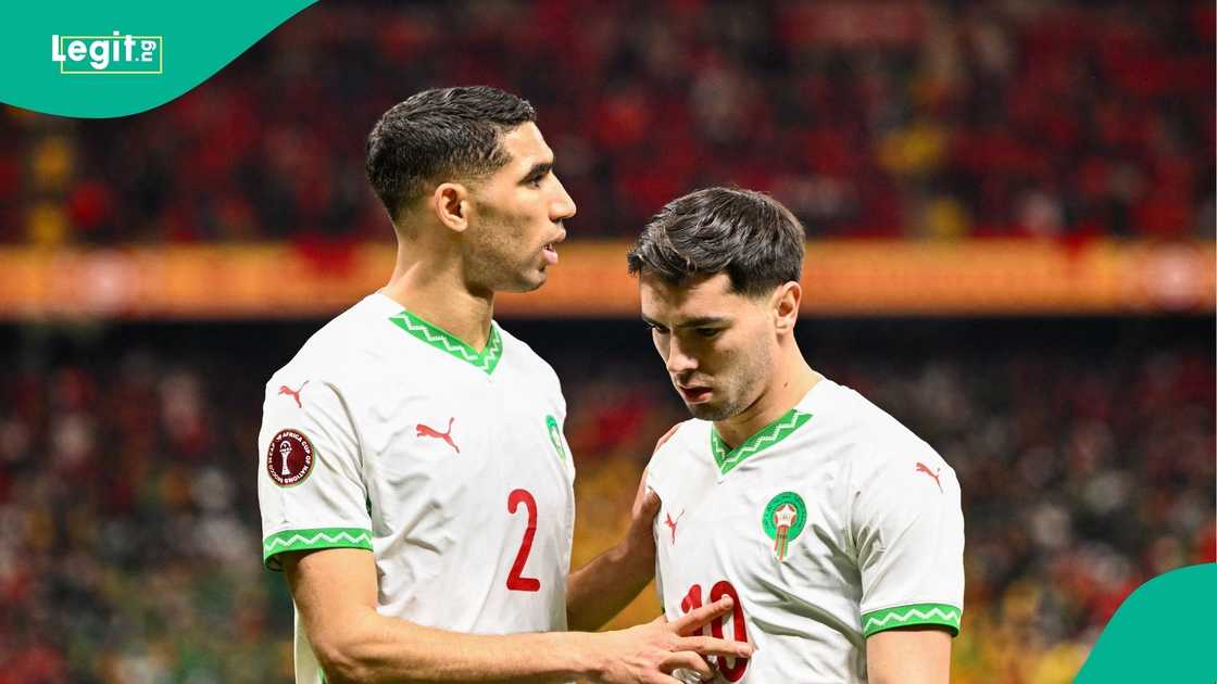 Achraf Hakimi, Brahim Diaz, 2025 Africa Cup of Nations, AFCON, Senegal, Morocco, Prince Moulay Abdellah Stadium, Rabat. Achraf Hakimi, Brahim Diaz, 2025 Africa Cup of Nations, AFCON, Senegal, Morocco, Prince Moulay Abdellah Stadium, Rabat.