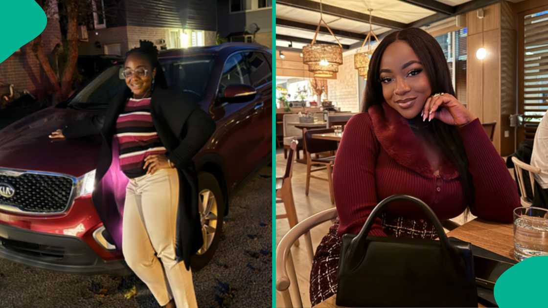 Lady flaunts new car she acquired 3 years after migrating to Canada