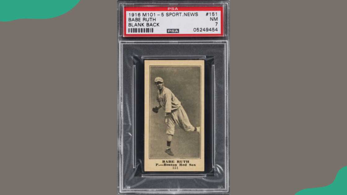 1916 M101-4 Sporting News Babe Ruth