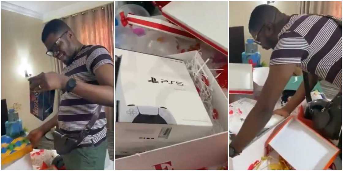 Twitter influencer Mazi Ibe's wife surprises him with Ps5, other expensive gifts on his birthday Twitter influencer Mazi Ibe's wife surprises him with Ps5, other expensive gifts on his birthday