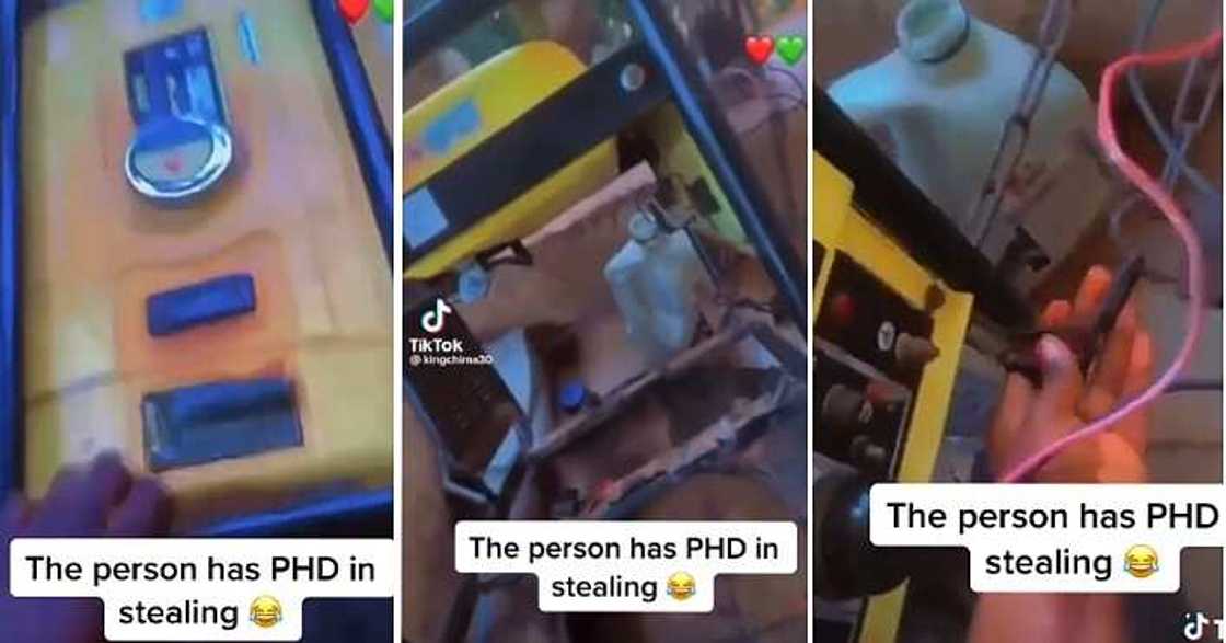 Thief steals generator engine, lady laments