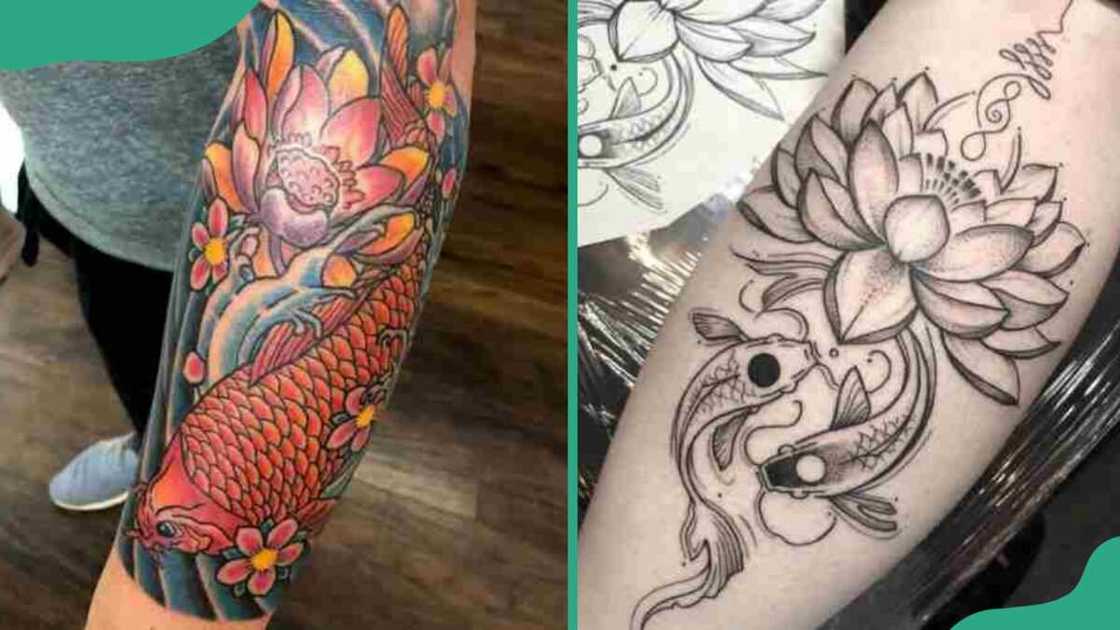Lotus Koi fish tattoo Lotus Koi fish tattoo