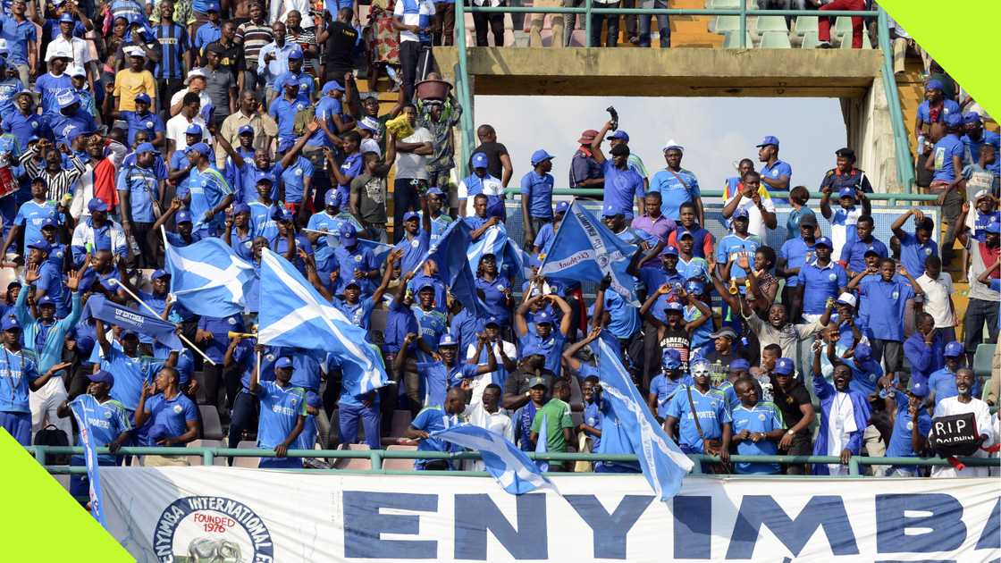 Enyimba supporters during a game Enyimba supporters during a game