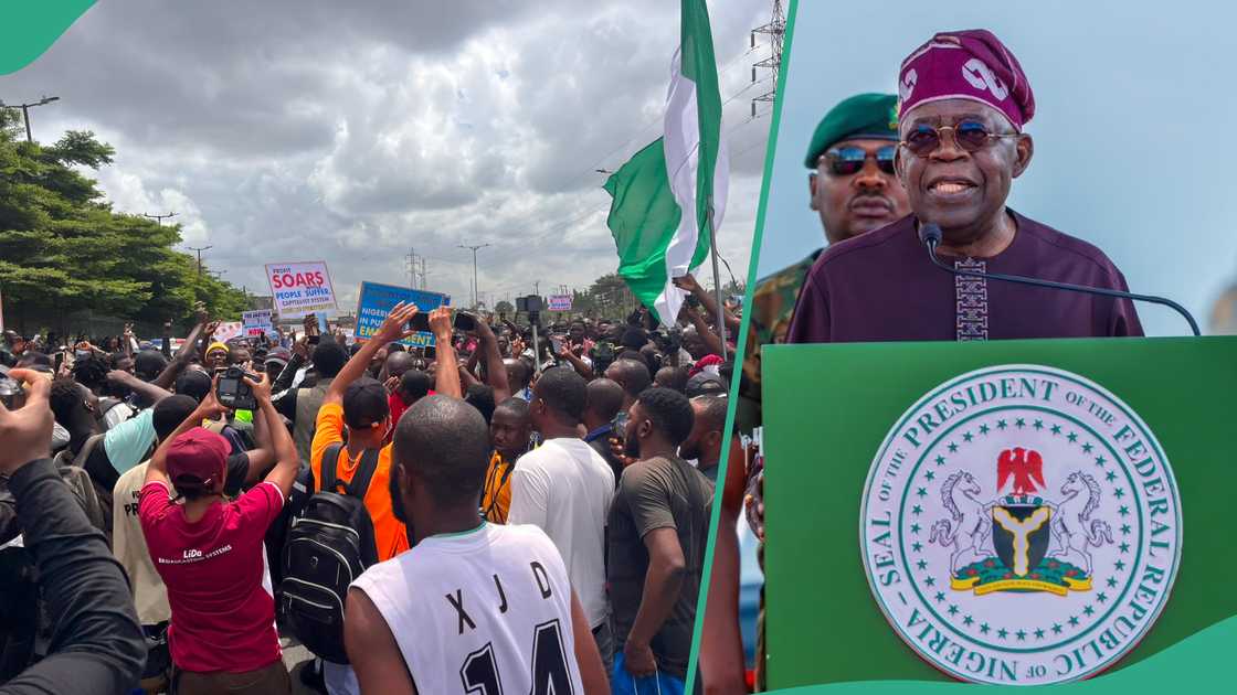 The planned hunger protest in Nigeria has entered day four. President Bola Tinubu is expected to address Nigerians as fear of foreign interference emerged with foreigners raising Russian flag. The planned hunger protest in Nigeria has entered day four. President Bola Tinubu is expected to address Nigerians as fear of foreign interference emerged with foreigners raising Russian flag.