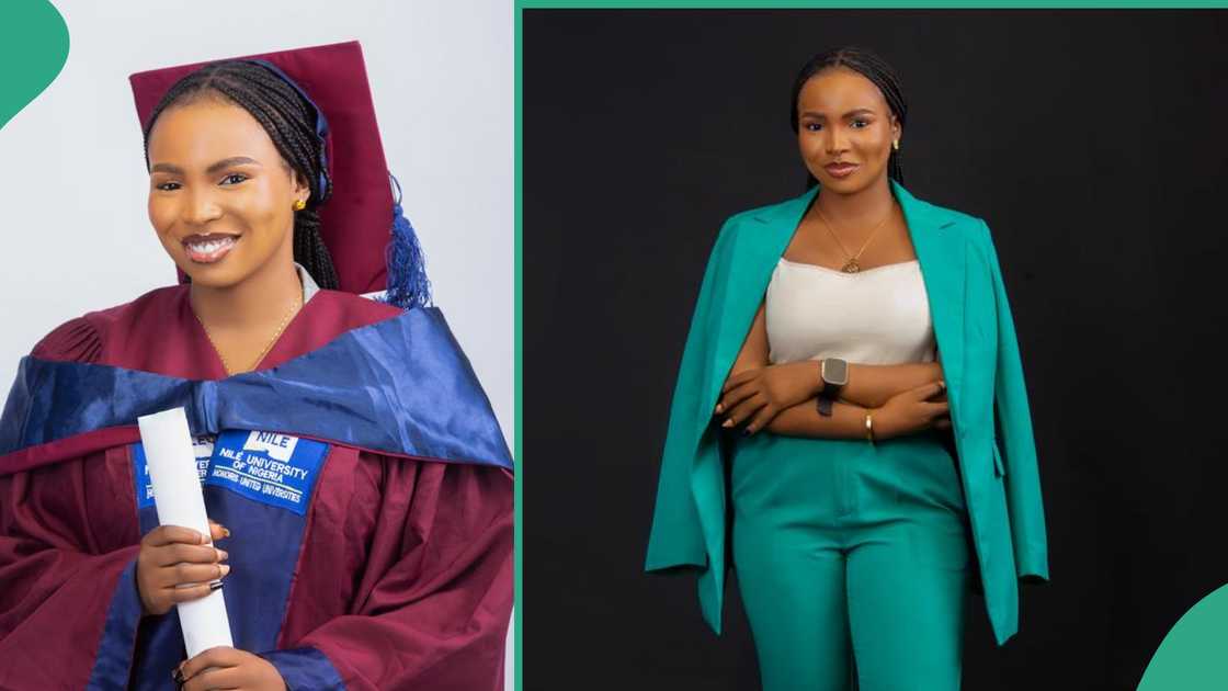 Eunice Kwaji graduated with a degree. Eunice Kwaji graduated with a degree.