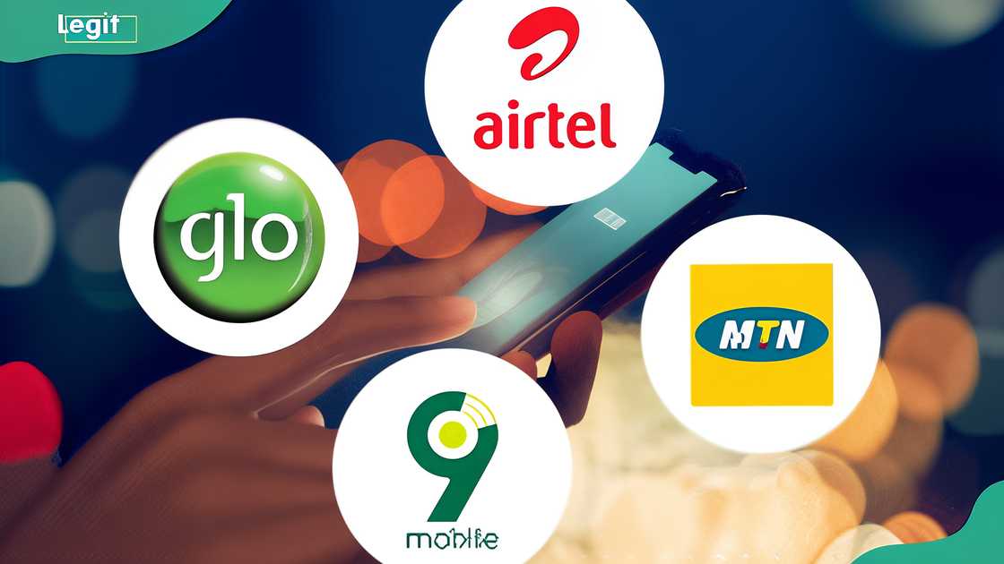 Glo, Airtel, 9Mobile, and MTN logos