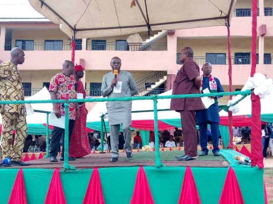 PDP has conducted parallel gubernatorial primary elections which led to the nomination of two candidates. PDP has conducted parallel gubernatorial primary elections which led to the nomination of two candidates.