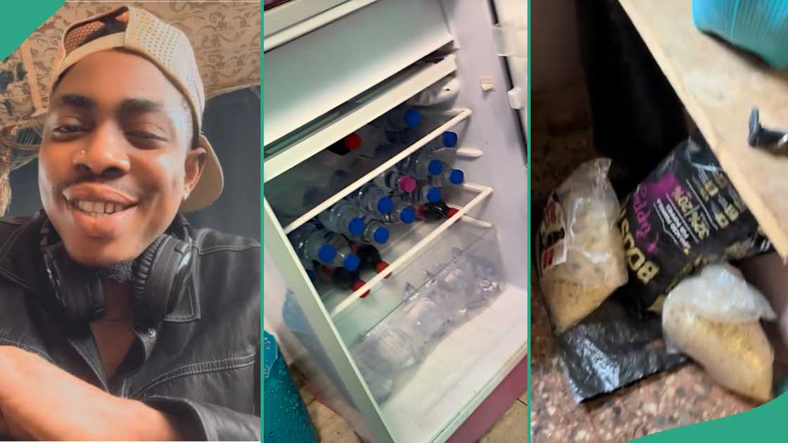 Man shows off his well-stocked refrigerator and kitchen, tells people to stock up too