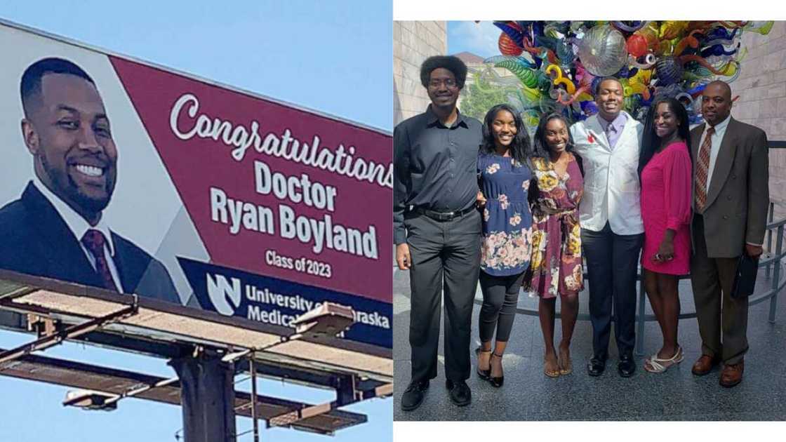 Son graduates and is surprised with billboard Son graduates and is surprised with billboard