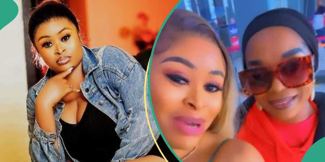 Actresses Sarah Martins and Rita Edochie Actresses Sarah Martins and Rita Edochie