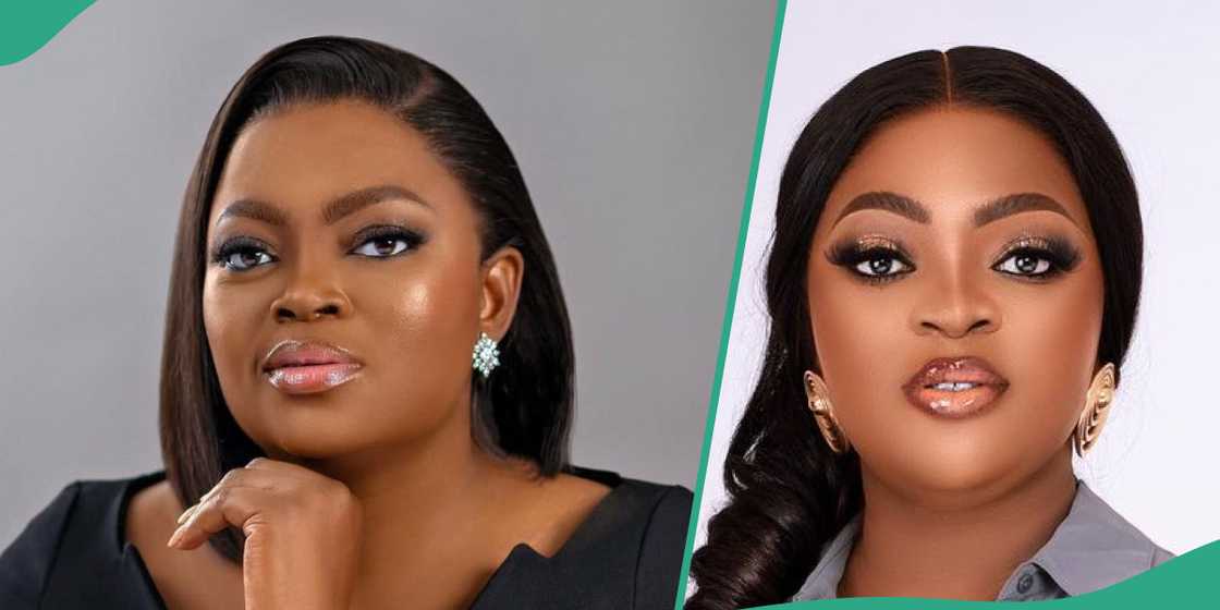 Funke Akindele and Eniola Badmus entertain fans online. Funke Akindele and Eniola Badmus entertain fans online.