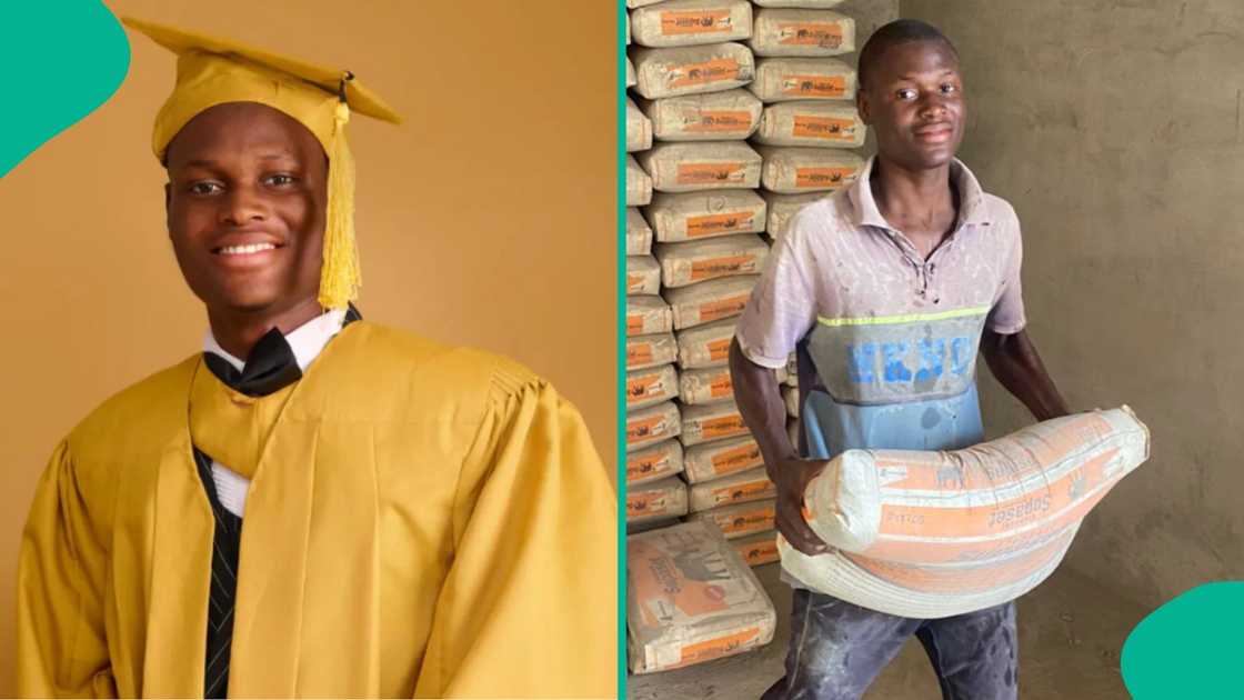 A LAUTECH graduate shares how he, being a cement labourer, came out top in his academics with first class degree. A LAUTECH graduate shares how he, being a cement labourer, came out top in his academics with first class degree.