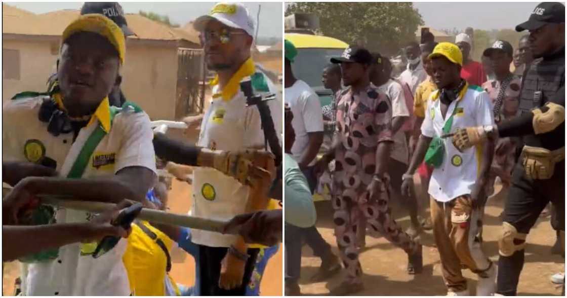 Nigerian singer Portable on campaign train for Accord party Nigerian singer Portable on campaign train for Accord party