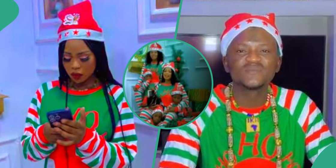 Nigerian singer Portable and his family's Christmas shoot. Nigerian singer Portable and his family's Christmas shoot.