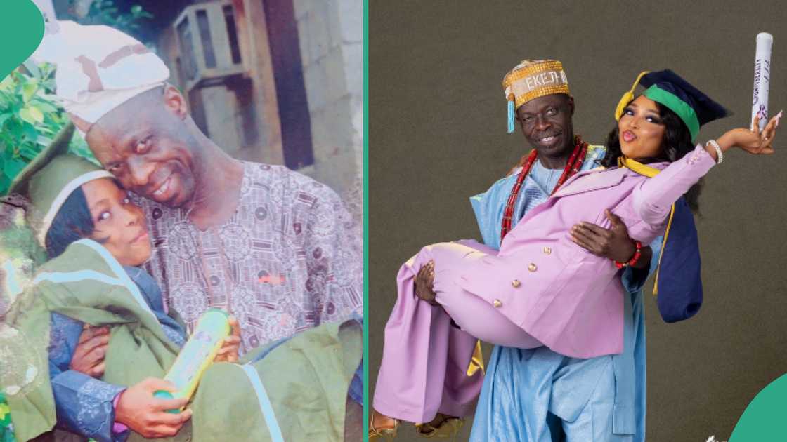 Lady graduates from school.