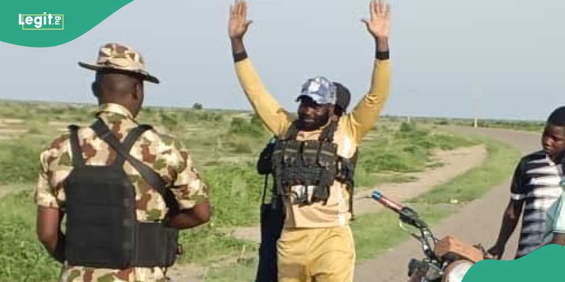 The Nigerian Army said the suspect surrendered alongside two male children during ongoing operations. The Nigerian Army said the suspect surrendered alongside two male children during ongoing operations.