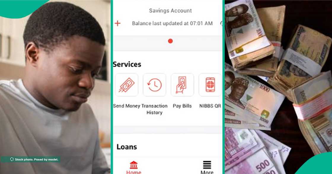 Nigerian man shows off over N800k bank account balance.
