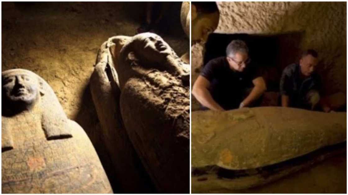 A collage showing some of the excavated coffins. Photo source: HowAfrica A collage showing some of the excavated coffins. Photo source: HowAfrica