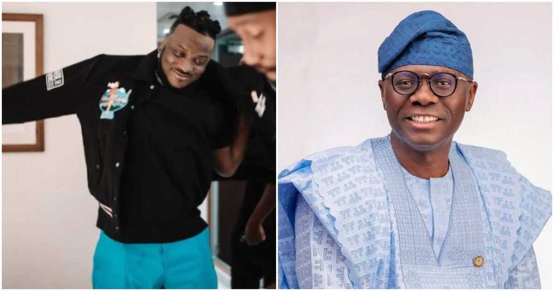 Peruzzi and Sanwo-Olu, TikTok challenge. Peruzzi and Sanwo-Olu, TikTok challenge.