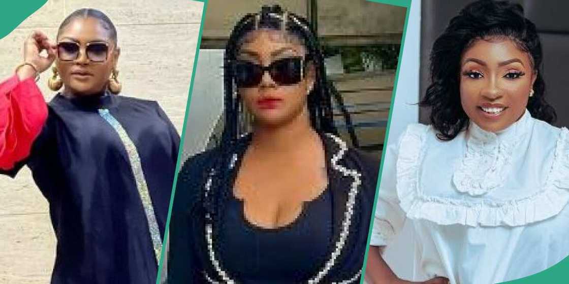 Actresses Uche Elendu, Angela Okorie and Anita Joseph Actresses Uche Elendu, Angela Okorie and Anita Joseph