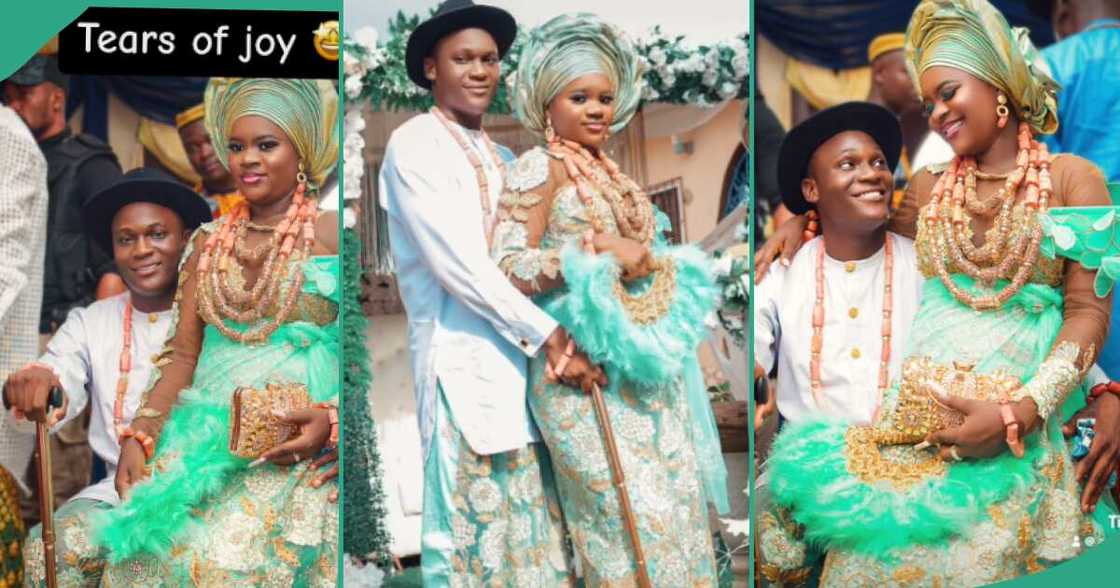 Lady rejoices as she gets married. Lady rejoices as she gets married.