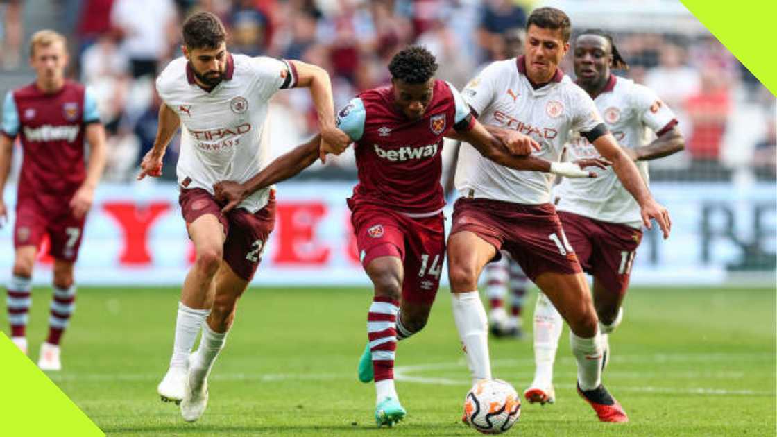Mohammed Kudus in action for West Ham. Mohammed Kudus in action for West Ham.