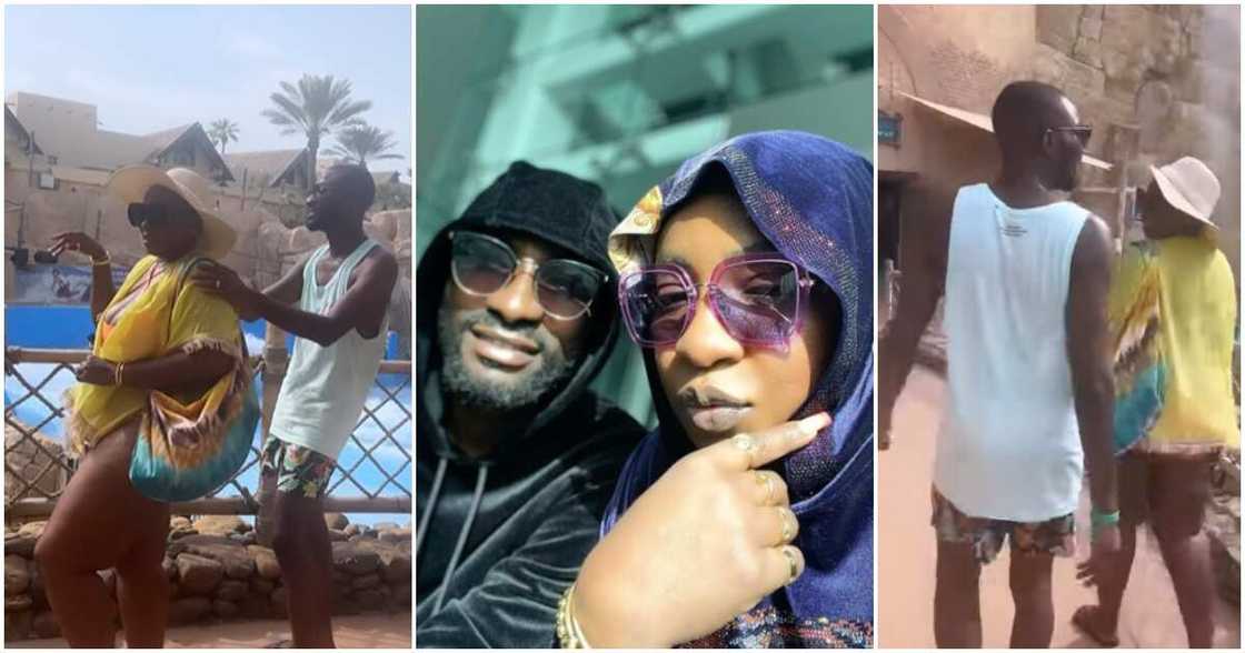 Anita Joseph and troll condemning her revealing outfit. Anita Joseph and troll condemning her revealing outfit.