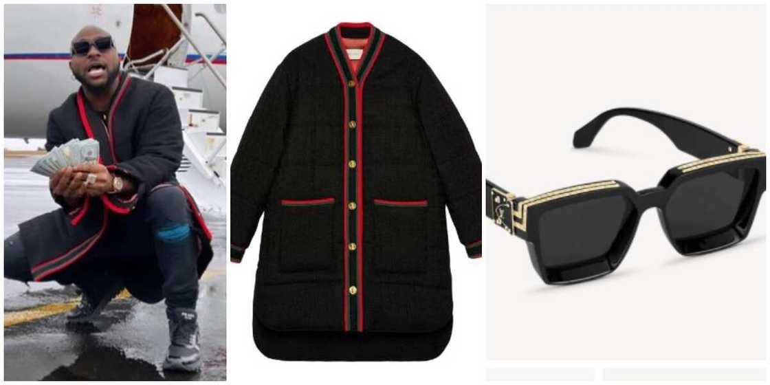 Photos of Davido and some designer items. Photos of Davido and some designer items.