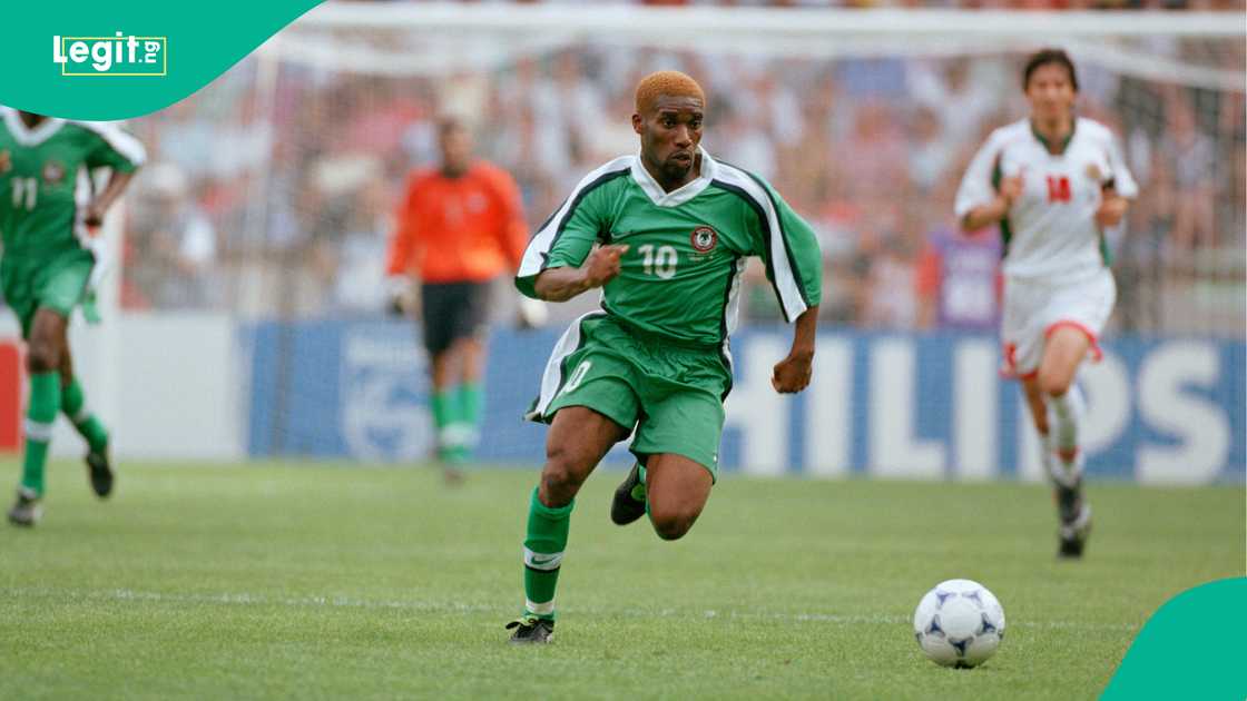 Austin Jay-Jay Okocha, Super Eagles, Nigeria, Bulgaria, France, 1998 World Cup. Austin Jay-Jay Okocha, Super Eagles, Nigeria, Bulgaria, France, 1998 World Cup.