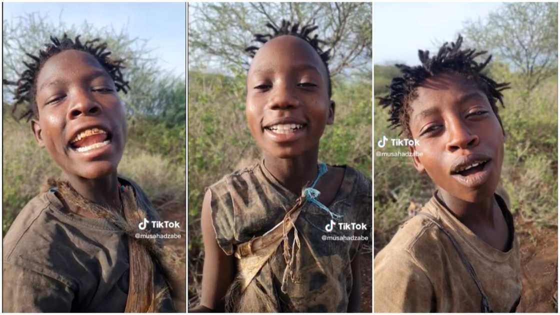 Boys with interesting language/Hadzabe tribe. Boys with interesting language/Hadzabe tribe.