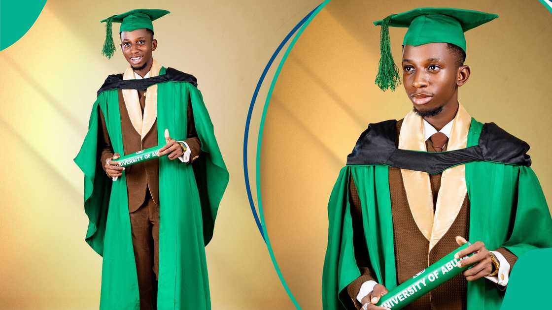 A University of Abuja law student breaks record in his extended family as he graduates after 5 years A University of Abuja law student breaks record in his extended family as he graduates after 5 years