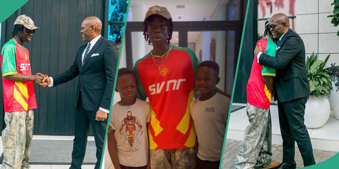 Rema visits Tony Elumelu at his Lagos mansion Rema visits Tony Elumelu at his Lagos mansion