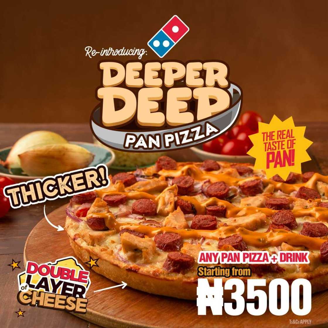 Domino’s Brings the Real Taste With the Deeper Deep Pan Domino’s Brings the Real Taste With the Deeper Deep Pan