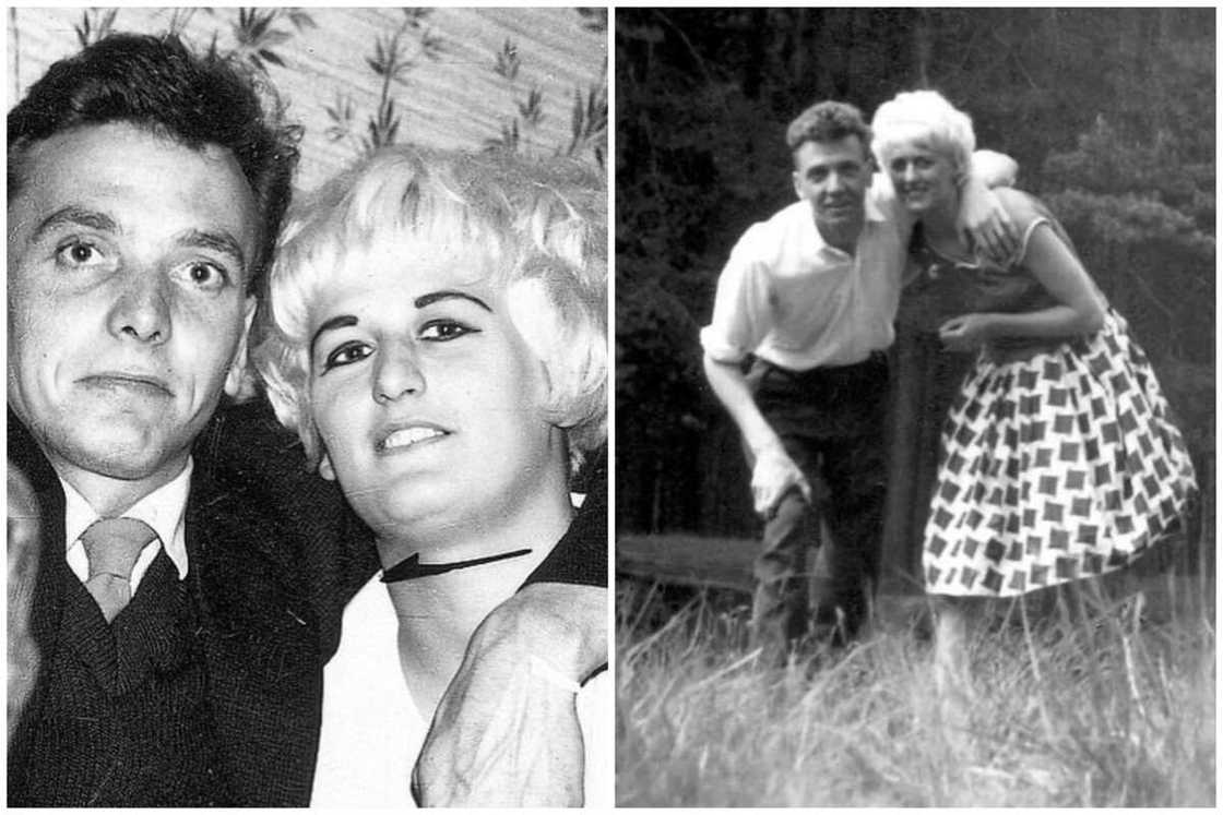 Myra Hindley (R) and her partner Ian Brady