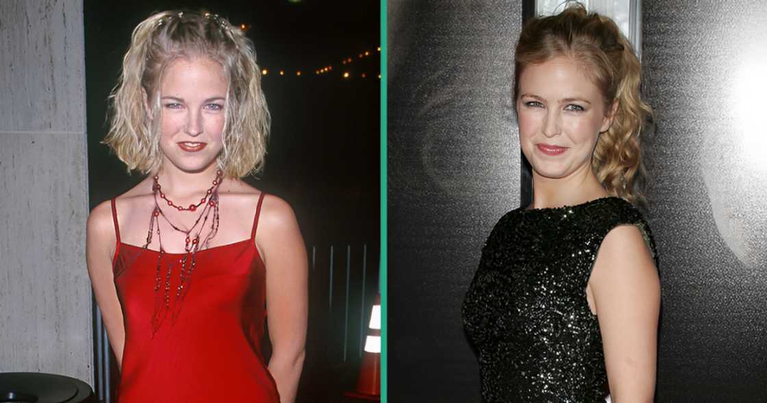 Keri Lynn Pratt poses on the red carpet of the 1999 Century City Premiere of Drive Me Crazy (L). The actress poses standing at the 2009 New York premiere of The Box (R). Keri Lynn Pratt poses on the red carpet of the 1999 Century City Premiere of Drive Me Crazy (L). The actress poses standing at the 2009 New York premiere of The Box (R).