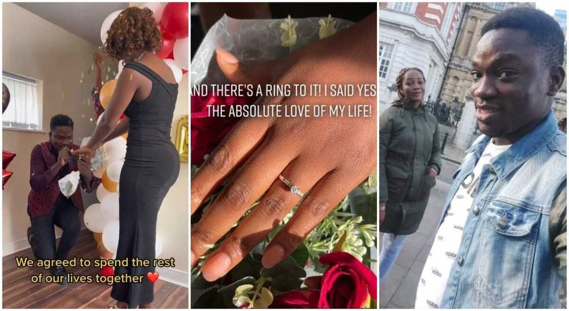 Photos of Chioma Gift as she gets marriage proposal from her man in the UK. Photos of Chioma Gift as she gets marriage proposal from her man in the UK.