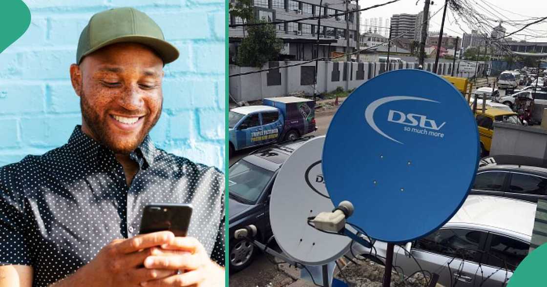 Man finds app to use and watch English Premier League matches. Man finds app to use and watch English Premier League matches.