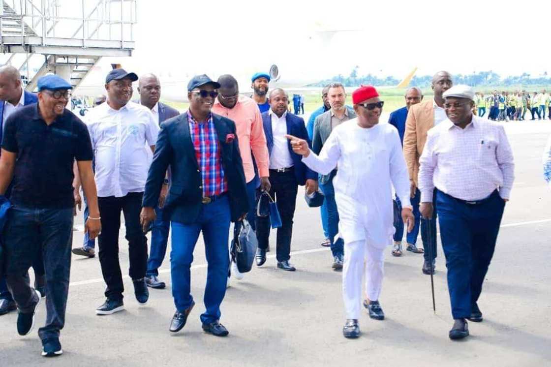 Governor Wike arrives Port Harcourt