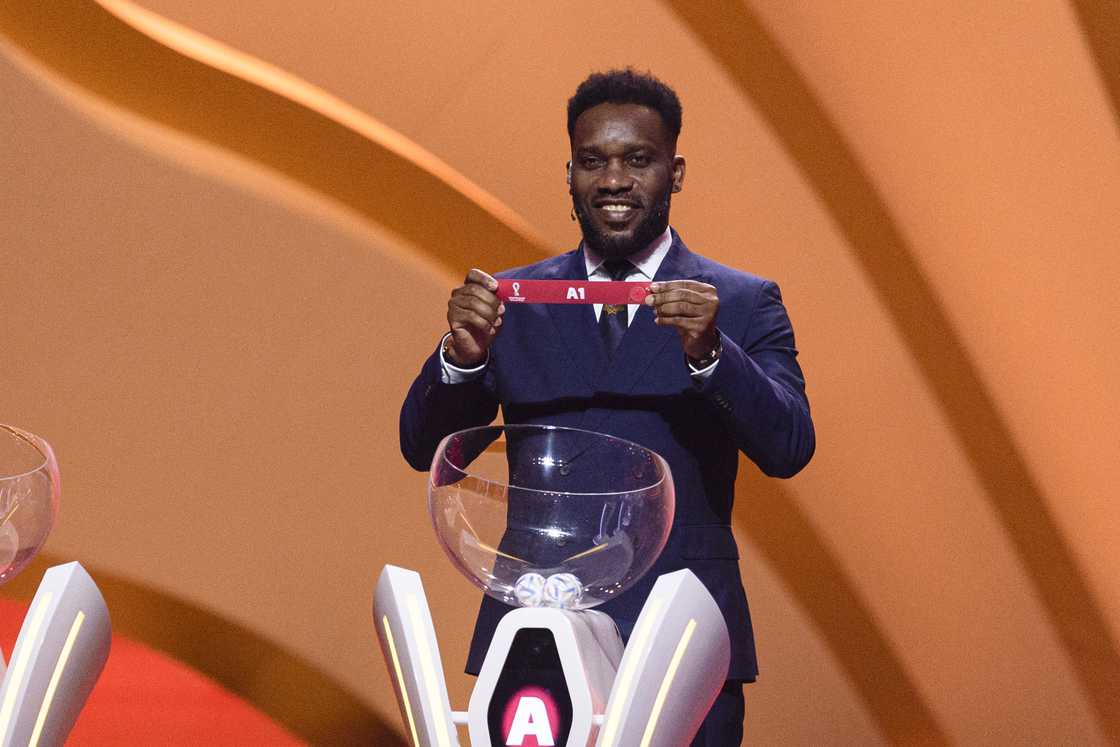 Jay-Jay Okocha of Nigeria during the FIFA World Cup Qatar Jay-Jay Okocha of Nigeria during the FIFA World Cup Qatar